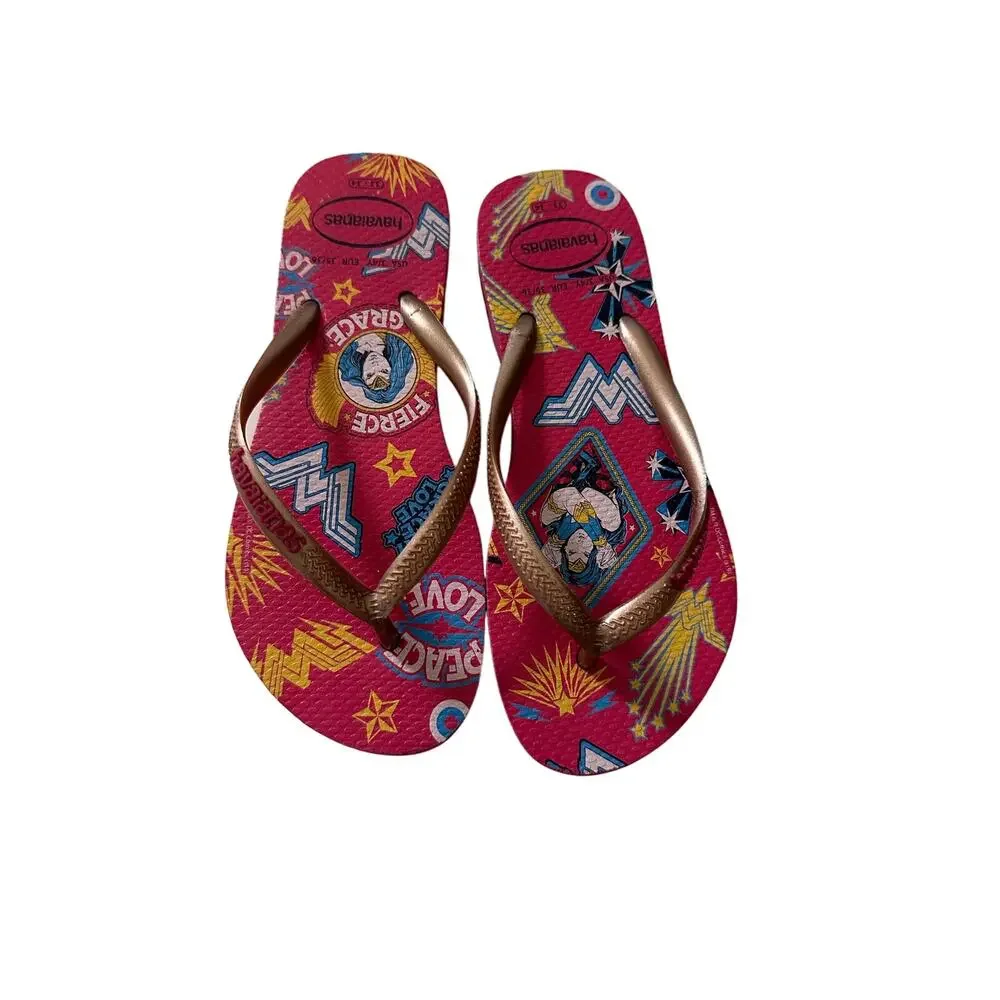 Wonder Woman Havaianas Red Flip Flop size 3 / 4